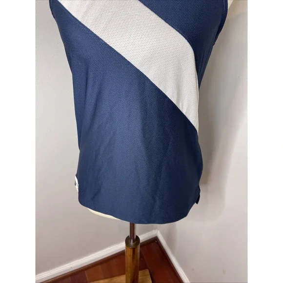 Womens Tracksmith Van Cortlandt Singlet Navy Ivory Tank Medium M - Picture 8 of 10